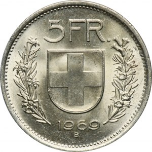 Szwajcaria, 5 Franków Berno 1969 B