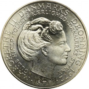 Denmark, Margaret II, 10 Kroner Copenhagen 1972 - Death of Frederick IX and the accession of Margaret II to the throne