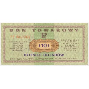 Pewex, 10 dolarów 1969 - FF -