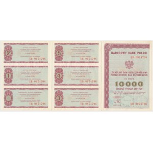 PKO, savings voucher for 10,000 zlotys 1986