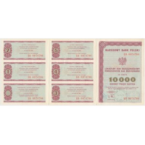 PKO, Spargutschein über 10.000 PLN 1986
