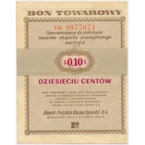 Pewex, 10 centów 1960 - Db - z klauzulą -