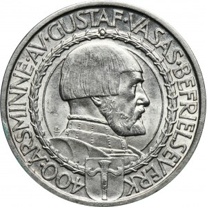 Schweden, Gustav V., 2 Kronen Stockholm 1921 - 400. Jahrestag des Unabhängigkeitskrieges