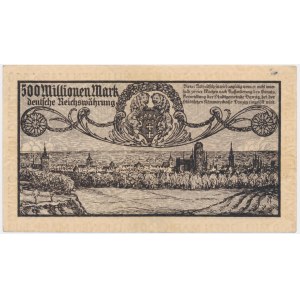 Gdańsk, 500 milionów marek 1923 - druk kremowy