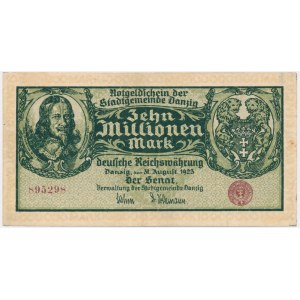 Danzig, 10 Millionen Mark 1923 - keine Serienbezeichnung -