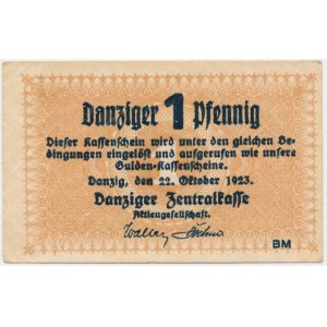 Danzig, 1 Pfennig 1923 - October -