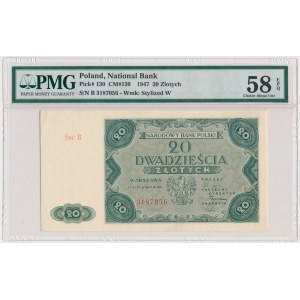 20 gold 1947 - B - PMG 58 EPQ