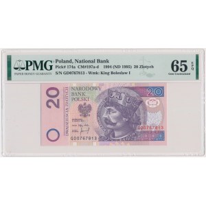 20 złotych 1994 - GD - PMG 65 EPQ