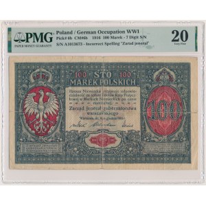 100 marek 1916 - Jenerał - 7 cyfr - PMG 20