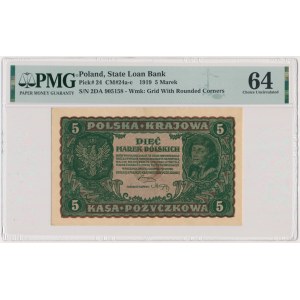 5 Mark 1919 - II Serie DA - PMG 64