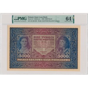 5.000 marek 1920 - II Serja X - PMG 64 EPQ