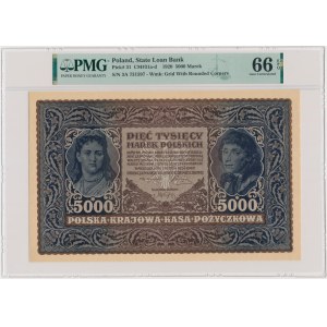 5.000 marek 1920 - III Serja A - PMG 66 EPQ