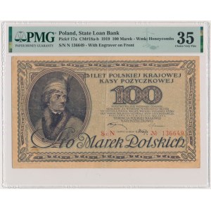 100 marks 1919 - Ser. N - PMG 35