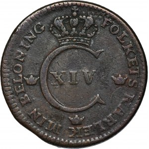 Sweden, Karl XIV Johann, 1/2 Skilling Avesta 1827