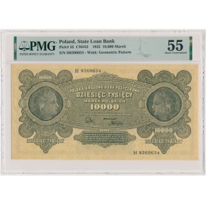 10,000 marks 1922 - H - PMG 55