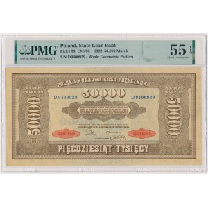 50.000 Mark 1922 - D - PMG 55 EPQ