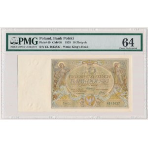 10 złotych 1929 - Ser.EL. - PMG 64