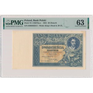 20 złotych 1931 - DH. - PMG 63