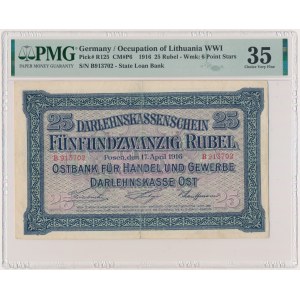 Poznań, 25 rubli 1916 - B - PMG 35