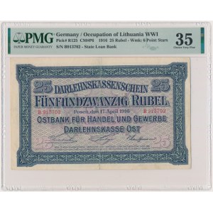 Poznan, 25 Rubel 1916 - B - PMG 35