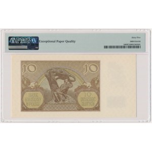 10 złotych 1940 - H - PMG 65 EPQ - rzadsza seria