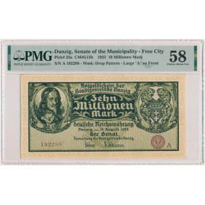 Danzig, 10 Millionen Mark 1923 - A - PMG 58