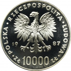 10.000 Zloty 1987 Johannes Paul II.