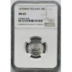 20 Pfennige 1970 - NGC MS65