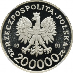 PLN 200.000 1991 200. Jahrestag der Verfassung vom 3. Mai 1791-1991 - NGC PF68 ULTRA CAMEO