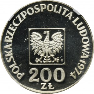 200 zloty 1974 XXX YEARS OF PRL - NGC PF67 ULTRA CAMEO