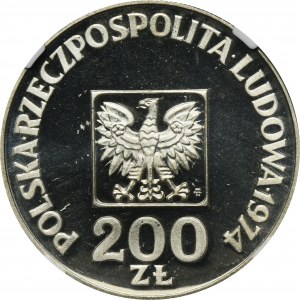 200 złotych 1974 XXX Lat PRL - NGC PF67 ULTRA CAMEO