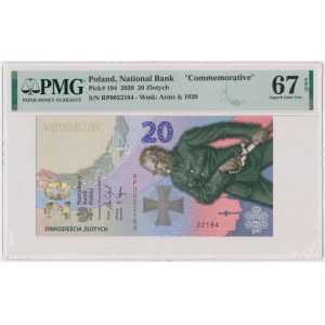 20 PLN 2020 - Battle of Warsaw - PMG 67 EPQ