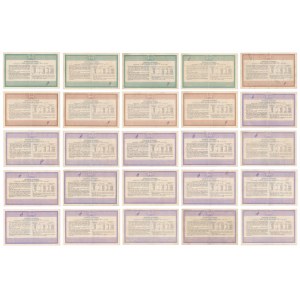Set, PKO Savings Vouchers 250-1,000 1971 (25 pieces).