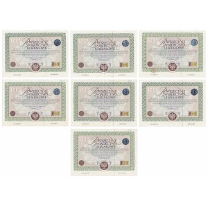Set, General Share Certificate 1995 (7 pieces).