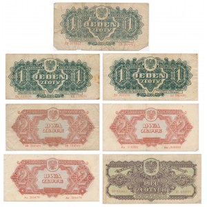 PRL set, 1-5 gold 1944...owym (7 pcs.)