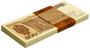 Niepełna paczka bankowa 500 złotych 1982 - DY - (90 szt.)