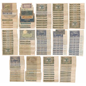 Large set of Polish and foreign banknotes (about 150 pieces).