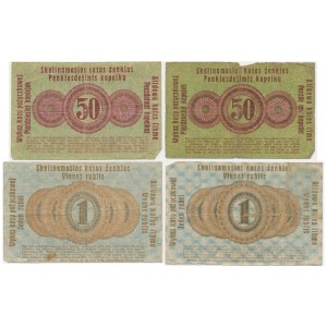 Set, Ober Ost, 50 kopecks - 1 ruble (4 pieces).