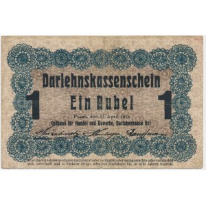 Poznań, 1 rubel 1916 - długa klauzula (P3b)