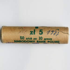 Rulon bankowy, 10 groszy Warszawa 1977 (50 szt.)