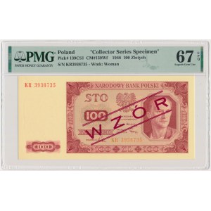 100 złotych 1948 - WZÓR - KR - PMG 67 EPQ