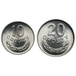 Set, 10 and 20 pennies (2 pieces).