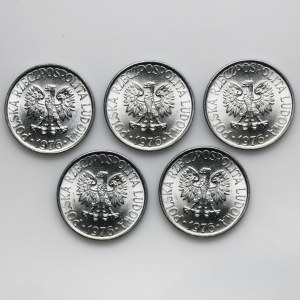 Set, 50 pennies 1976 (5 pieces).