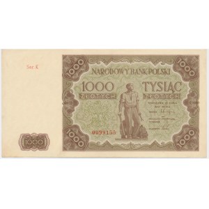 1,000 zloty 1947 - K -.