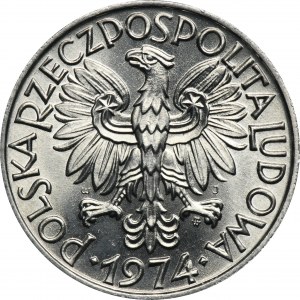 5 złotych 1974 Rybak - delikatne słoneczko