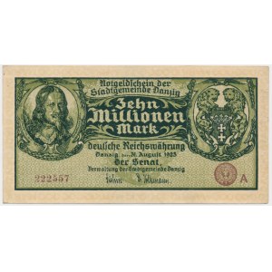 Danzig, 10 milion Mark 1923 - A -