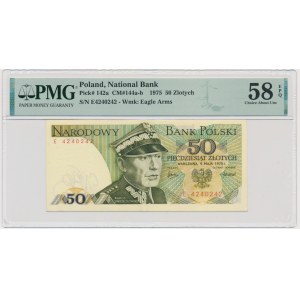 50 złotych 1975 - E - PMG 58 EPQ