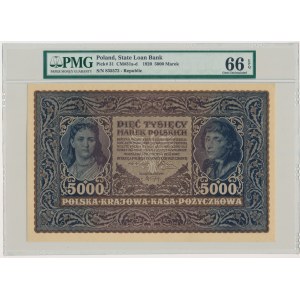 5.000 marek 1919 - III Ser. I - PMG 66 EPQ