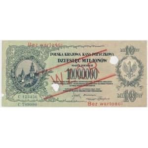 10 milionów marek 1923 - WZÓR - C123456 / C789000 -