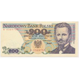 200 złotych 1976 - B - rzadka seria